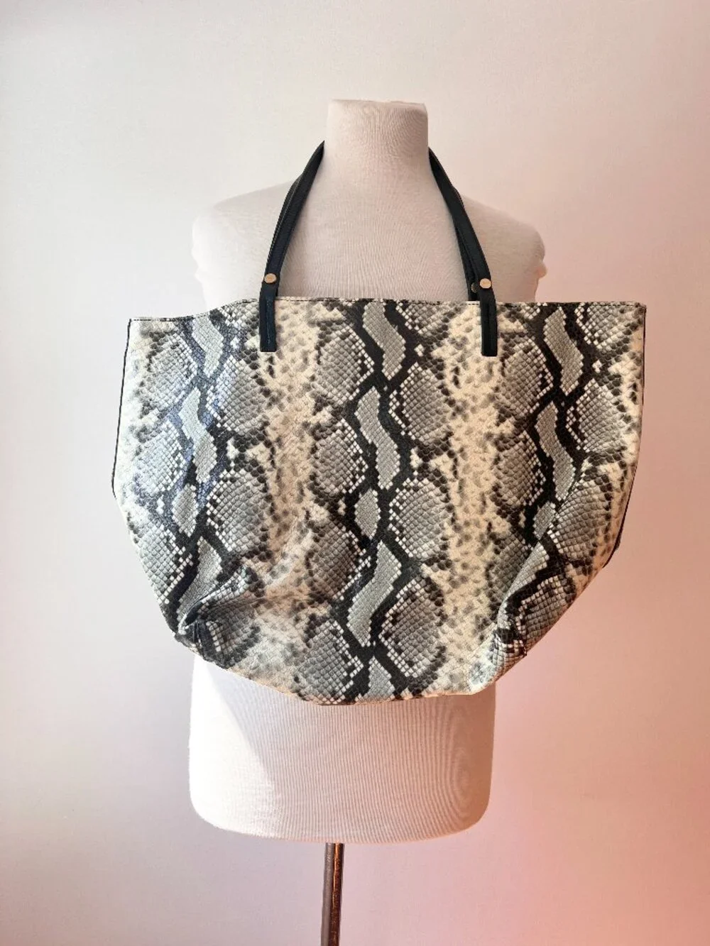 Gigi NY Snakeskin embossed Tote Bag